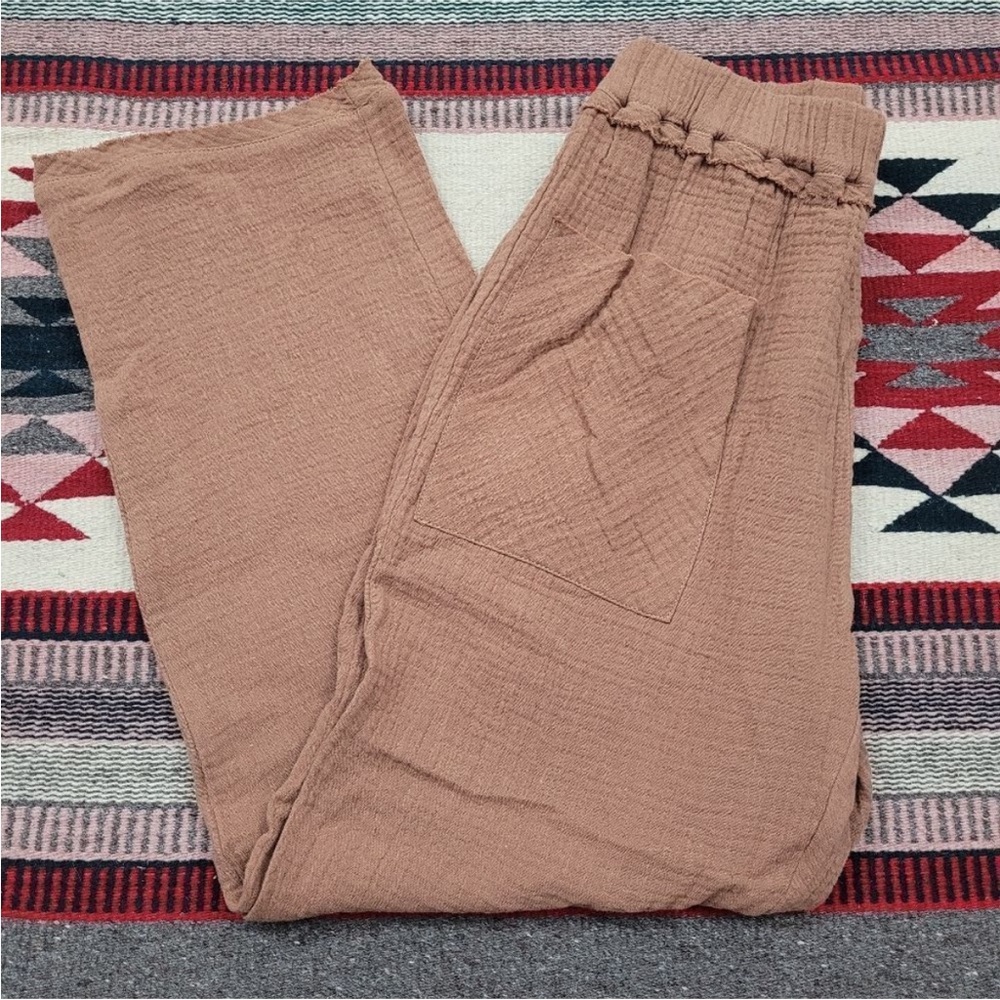 NWT Grade and Gather Gauzy Straight Leg Pants Sz S